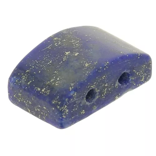 Cuenta 2 agujeros 12x8 mm en piedra preciosa - Lapislázuli x1
