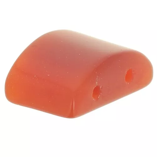 Cuenta de 2 agujeros 12x8 mm en gema de color - Onix Rojo x1