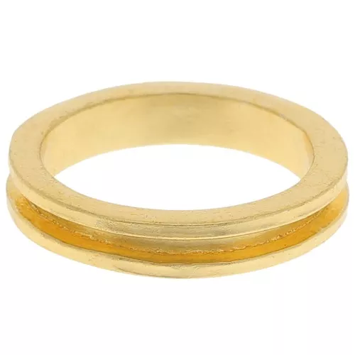 Anillo para tejer Delica 15/0 - 1 fila 1,5 mm - Tamaño 53 - Dorado x1