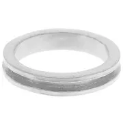 Anillo para tejer Delica 15/0 - 1 fila 1,5 mm - Talla 47 - Plata x1