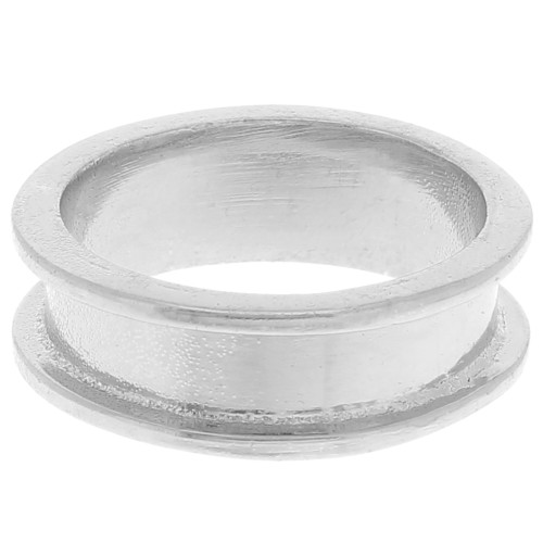 Anillo para tejer Delica 11/0 - 2 filas 3,8 mm - Talla 56 - Plata x1