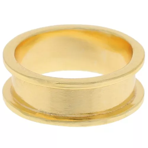 Anillo para tejer Delica 11/0 - 3 filas 5,1 mm - Talla 54 - Dorado x1