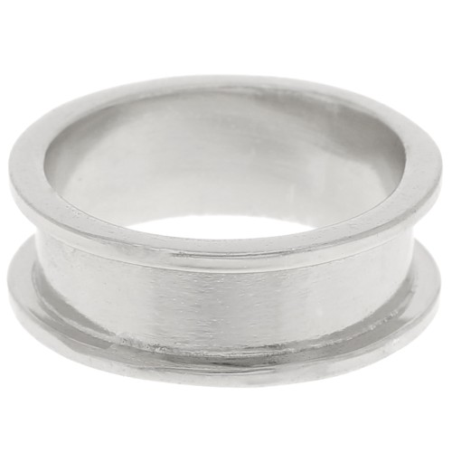 Anillo para tejer Delica 11/0 - 3 filas 5,1 mm - Tamaño 50 - Plata x1