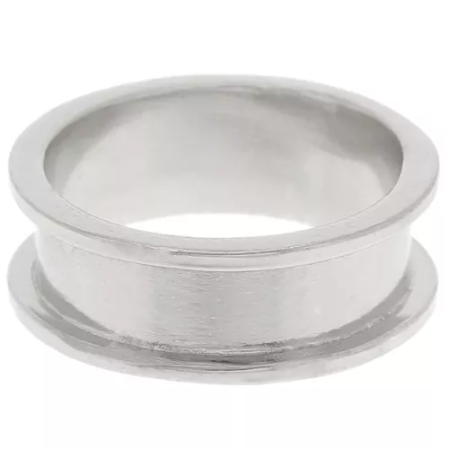 Anillo para tejer Delica 11/0 - 3 filas 5,1 mm - Talla 52 - Plata x1