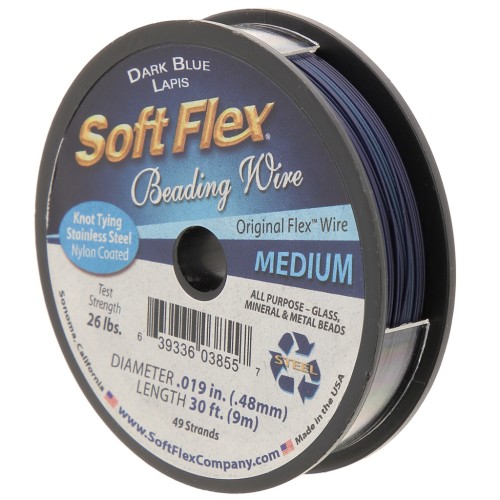 Cable metálico 49 hebras 0,48 mm - Soft Flex Medium - Azul oscuro x9m