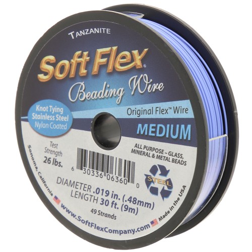 Cable metálico 49 hebras 0,48 mm - Soft Flex Medium - Azul claro x9m