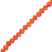 Cuentas facetadas redondas - redondas aplanadas 4x3.5 mm - Naranja x41cm|raw }}