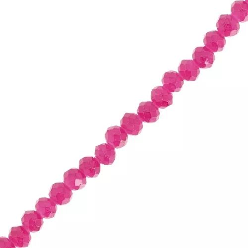 Cuentas facetadas redondas - redondas aplanadas 4x3.5 mm - Ciruela x41cm