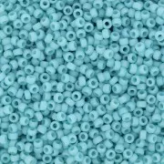 Rocalla Miyuki 15/0 2029 - Opaque Turquoise Blue Luster Mat x8g