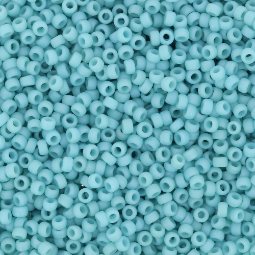 Rocalla Miyuki 15/0 2029 - Opaque Turquoise Blue Luster Mat x8g