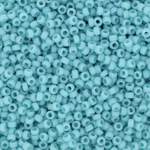 Rocalla Miyuki 15/0 2029 - Opaque Turquoise Blue Luster Mat x8g