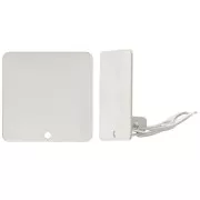 Pinzas cuadradas 20 mm con un agujero - Plateado x2