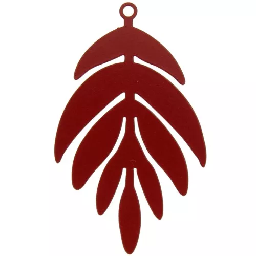 Colgante Hoja 40x24 mm - Rojo x1