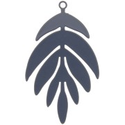 Colgante Hoja 40x24 mm - Gris Oscuro x1|raw }}