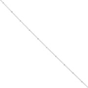 Cadena de eslabones Forçat, alternando cuentas aplanadas de 1,9 mm - Chapa fina Arg x50cm|raw }}