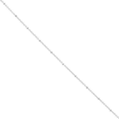 Cadena de eslabones Forçat, alternando cuentas aplanadas de 1,9 mm - Chapa fina Arg x50cm