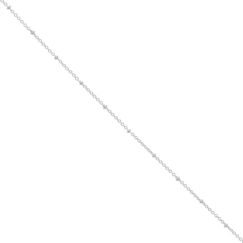 Cadena de eslabones Forçat, alternando cuentas aplanadas de 1,9 mm - Chapa fina Arg x50cm