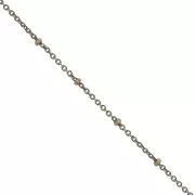 Cadena de eslabones Forçat de 1,9 mm con cuentas aplanadas - Bronce x50cm