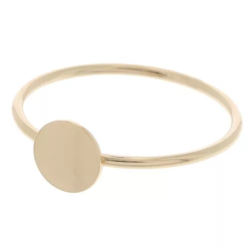 Anillo fino con bandeja para cabujón de 6 mm - Tamaño 54 - Gold filled x1