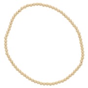Pulsera elástica con cuentas redondas de 2,5 mm - Gold filled x1