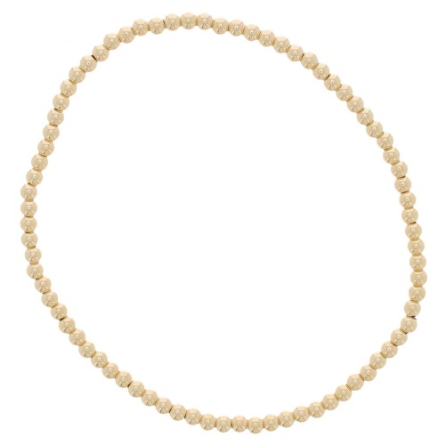 Pulsera elástica con cuentas redondas de 2,5 mm - Gold filled x1