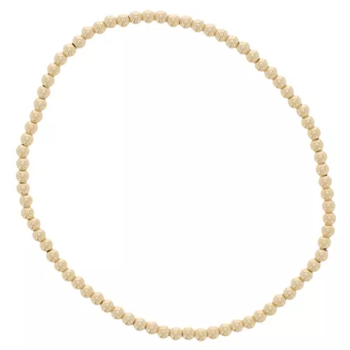 Pulsera elástica con cuentas redondas de 2,5 mm - Gold filled x1