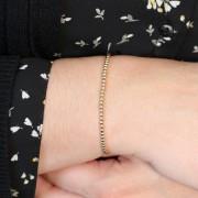 Pulsera elástica con cuentas redondas de 2,5 mm - Gold filled x1