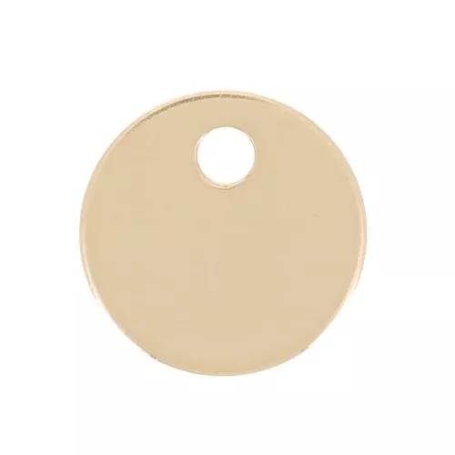 Dije redondo 6 mm - espesor 0.5 mm - Gold filled x1