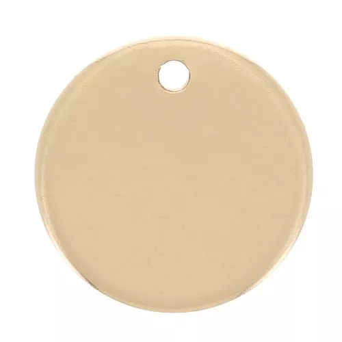Dije redondo 10 mm - espesor 0,8 mm - Gold filled x1