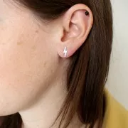 Clavos relámpago 11x3,5 mm - Plata 925 x2