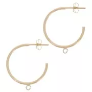 Pendientes de aro 20 mm con anilla abierta - Gold filled x2