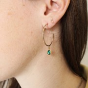 Pendientes de aro 30 mm con anilla abierta - Gold filled x2