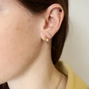 Pendientes de aro ancho abierto Gold filled 3 vueltas 12 mm x 2