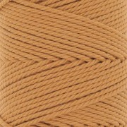 Bobina de cordón de macramé de algodón 2 mm - Mostaza x100m