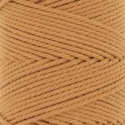 Bobina de cordón de macramé de algodón 2 mm - Mostaza x100m