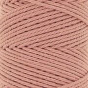 Bobina de cordón de algodón para macramé de 2 mm - Blush x100m