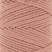 Bobina de cordón de algodón para macramé de 2 mm - Blush x100m