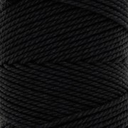 Bobina de cordón de macramé de algodón 2 mm - Negro x100m