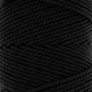 Bobina de cordón de macramé de algodón 2 mm - Negro x100m