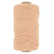 Bobine de cordon en coton pour macramé 2 mm - Abricot x100m