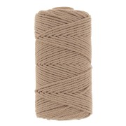 Bobina de cordón de algodón para macramé de 2 mm - Arena oscuro x100m
