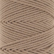 Bobina de cordón de algodón para macramé de 2 mm - Arena oscuro x100m