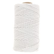 Bobina de Cordón de Macramé de Algodón 2mm - Blanco x100m