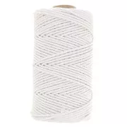 Bobina de Cordón de Macramé de Algodón 2mm - Blanco x100m