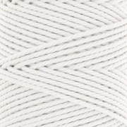Bobina de Cordón de Macramé de Algodón 2mm - Blanco x100m