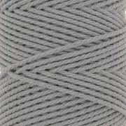 Bobina de cordón de macramé de algodón 2 mm - Gris claro x100m