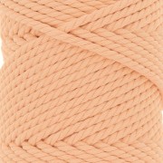Bobina de Cordón de Macramé de Algodón 3mm - Albaricoque x50m