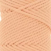 Bobina de Cordón de Macramé de Algodón 3mm - Albaricoque x50m