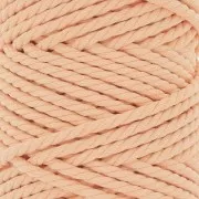 Bobina de cordón de algodón para macramé de 5 mm - Albaricoque x50m