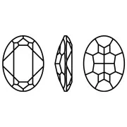Cabujón oval Aurora A4120 14x10 mm - Cristal x1